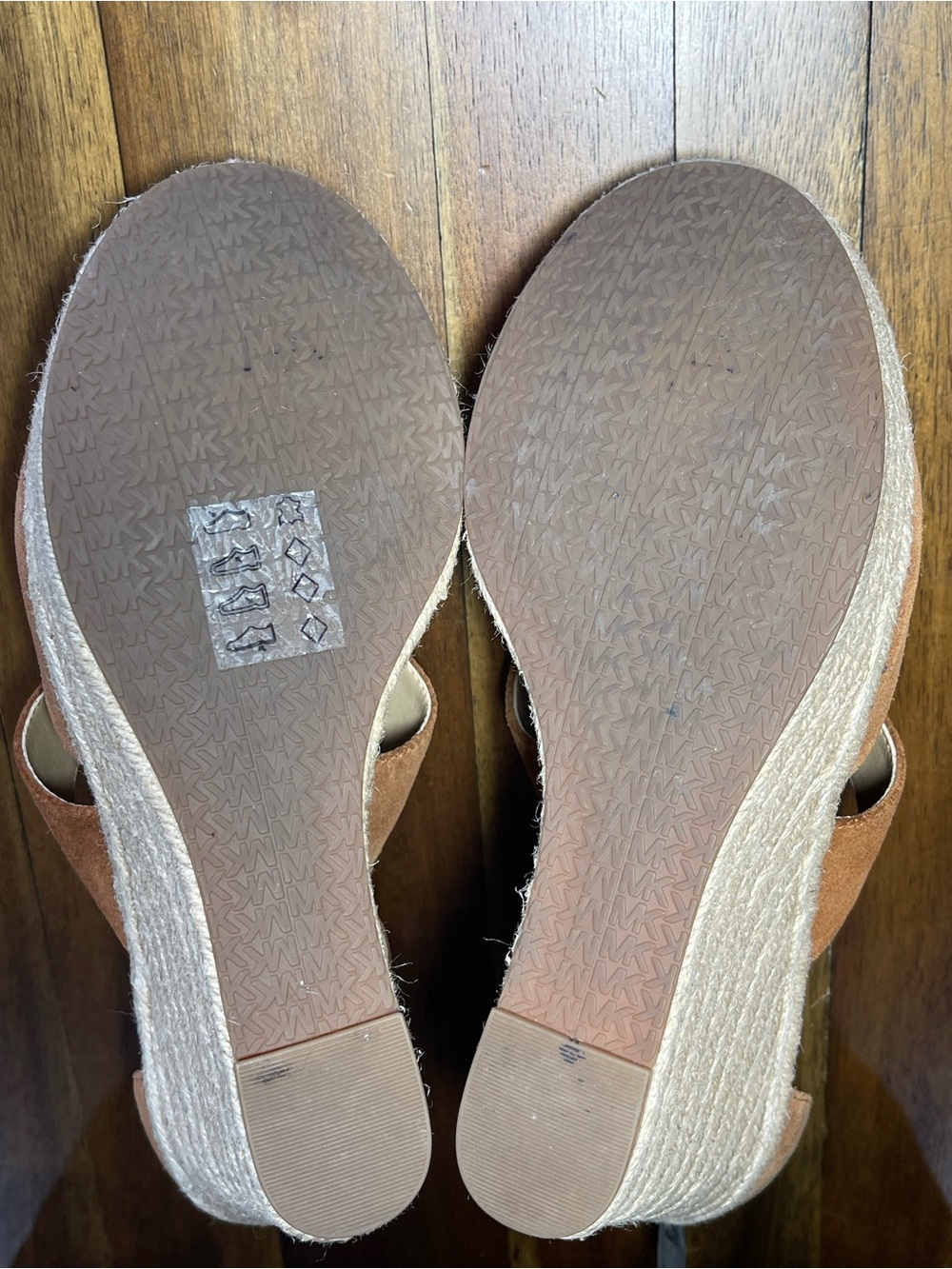 Michael Kors Damita Brown suede espadrille Wedge Sandals with Front Zipper - Picture 10 of 13